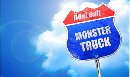 Monster Truck Street Sign