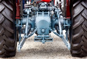 Rear view of a tractor