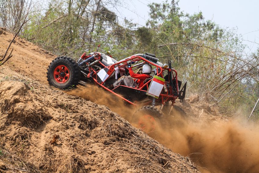 off road racing in mud and dirt